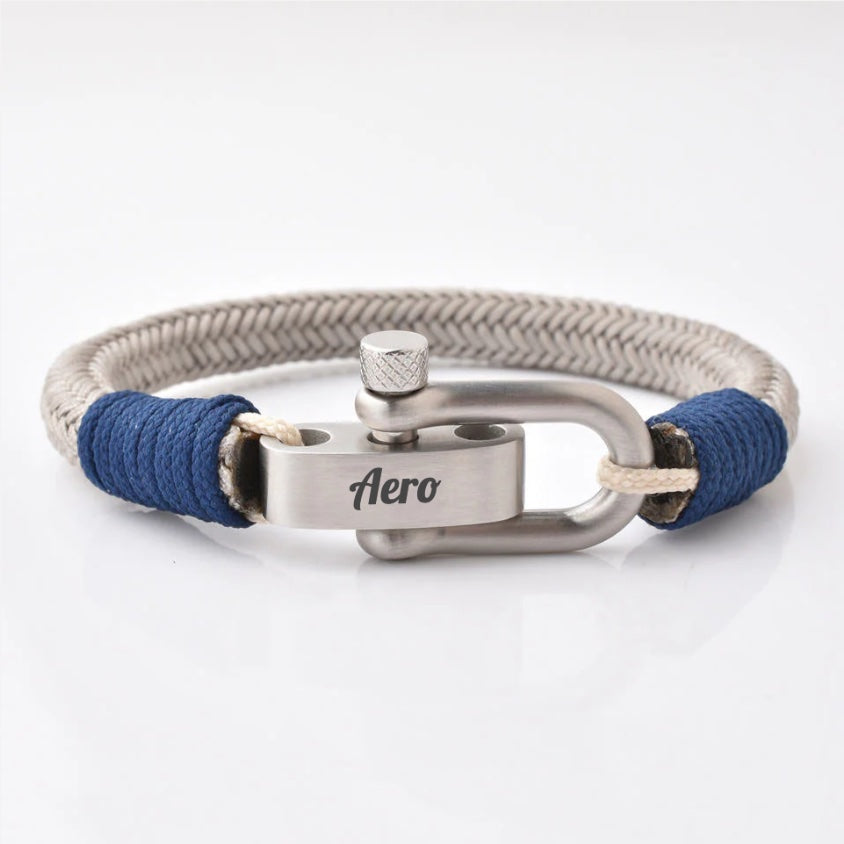 Pilotenarmband Aero aus Nylon mit Gravur
