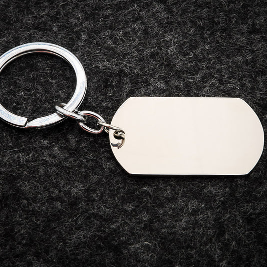 Portachiavi personalizzato con logo inciso o codice QR