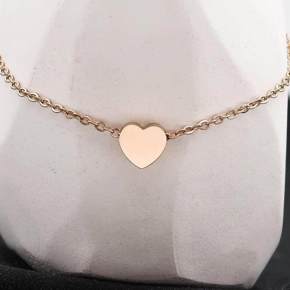 Collana con cuore "Love" e iniziali incise