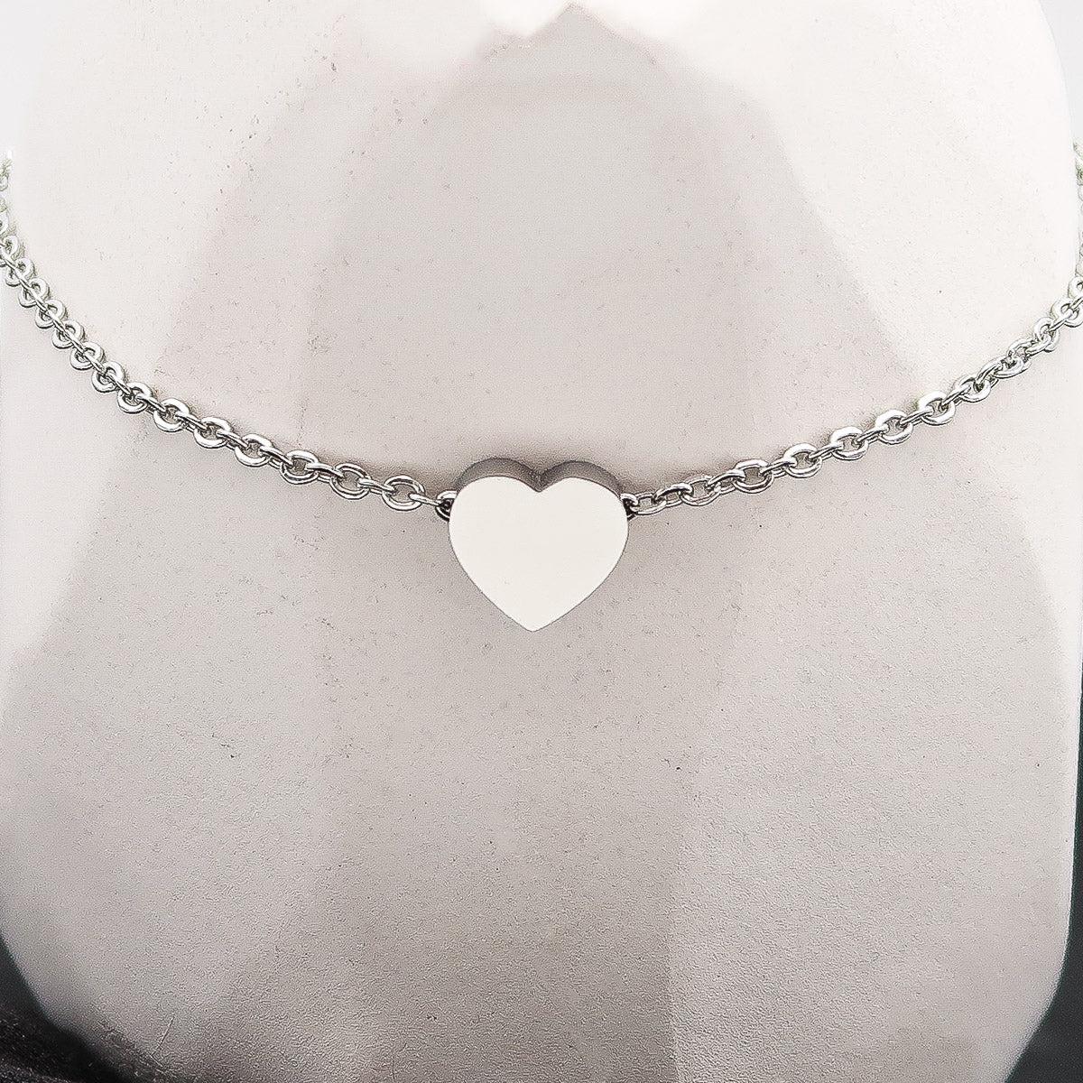 Collana con cuore "Love" e iniziali incise