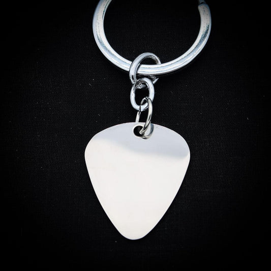 Plektrum Schlüsselanhänger "Heavy Metal" mit Bandlogo