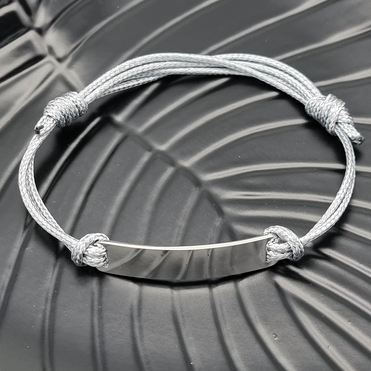 Süßes Armband "Statement" aus Seil mit Namensschild
