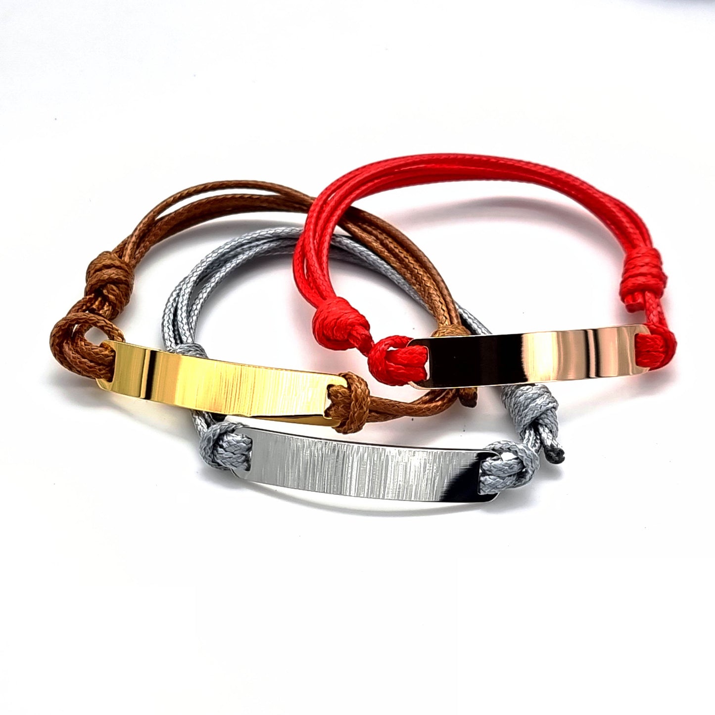 Süßes Armband "Statement" aus Seil mit Namensschild
