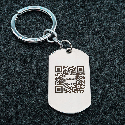 Portachiavi inciso con logo o codice QR